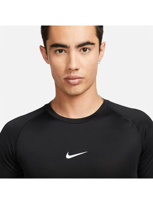 Футболка pro dri fit облегающие с длинным рукавом фитнес-топ Nike — изображение 2 из 4, черный/мульти