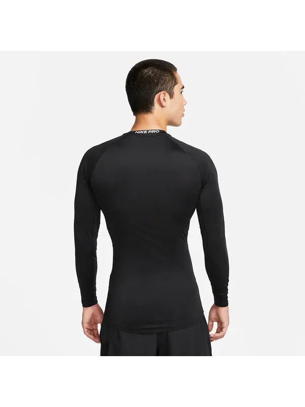 Футболка pro dri fit облегающие с длинным рукавом фитнес-топ Nike — изображение 4 из 4, черный/мульти