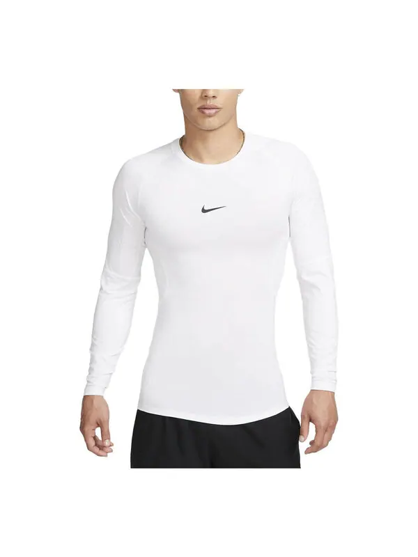 Футболка pro dri fit облегающие с длинным рукавом фитнес-топ Nike — изображение 1 из 4, белый/мульти