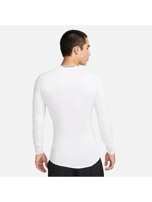Футболка pro dri fit облегающие с длинным рукавом фитнес-топ Nike — изображение 4 из 4, белый/мульти