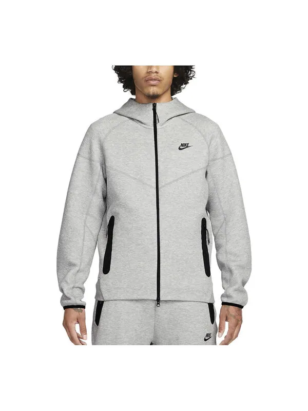 Куртка tech fleece windrunner hooded jacket 'grey' Nike — изображение 1 из 2, серый