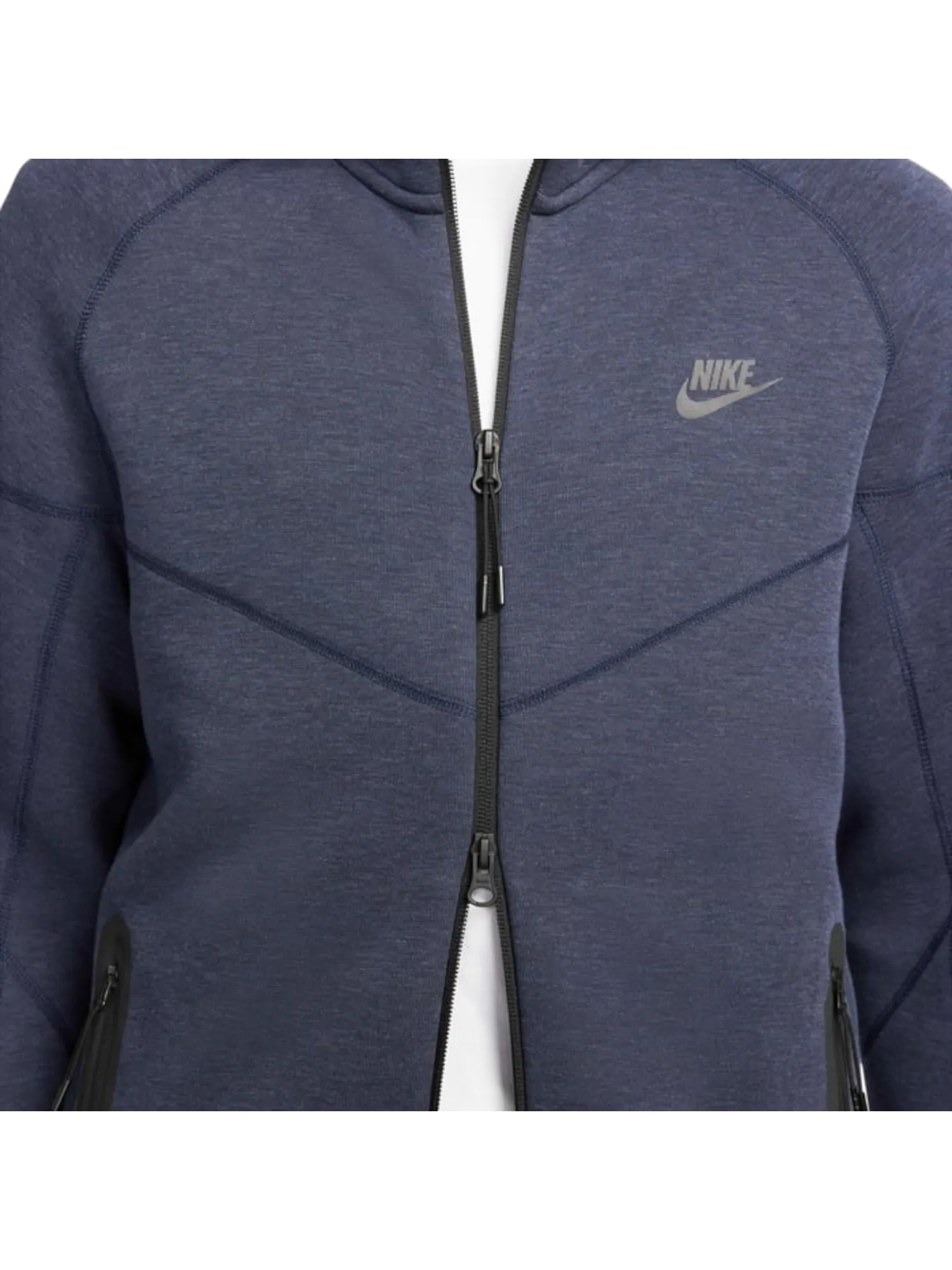 Худи Nike Tech Fleece Windrunner на молнии, цвет «Обсидиановый меланж» — изображение 3 из 4