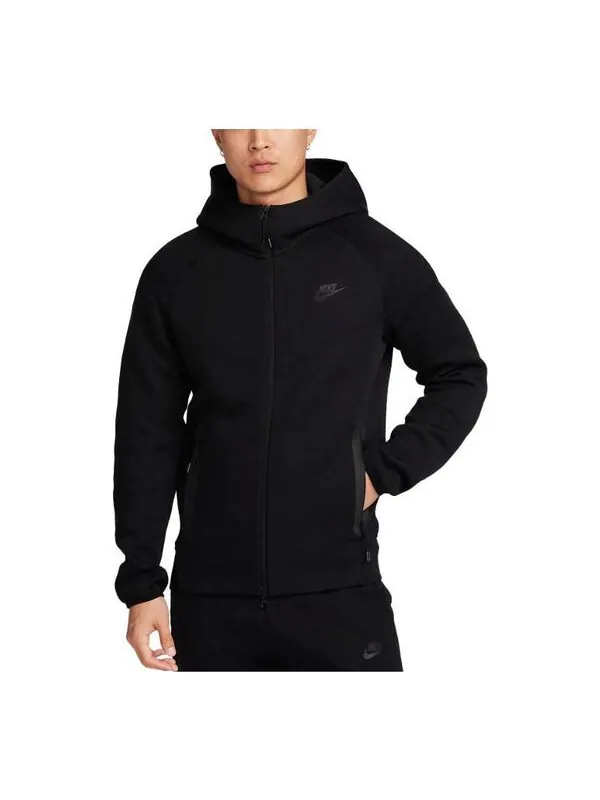 Куртка Nike Tech Fleece Full Zip Windrunner Hoodie 'Black' — изображение 1 из 4, черный/мульти