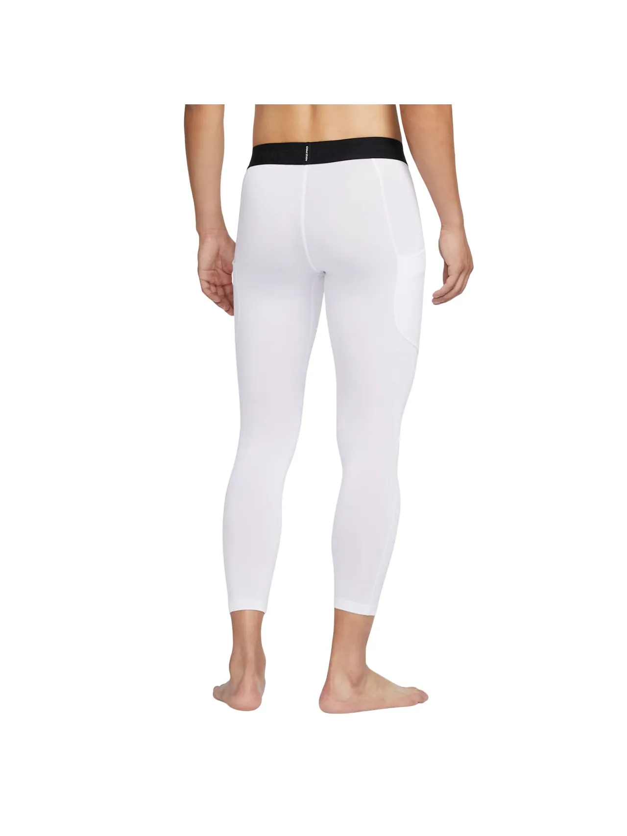 Леггинсы Nike Pro Dri-FIT Fitness Tights Asia Sizing 'White Black' — изображение 2 из 2, белый