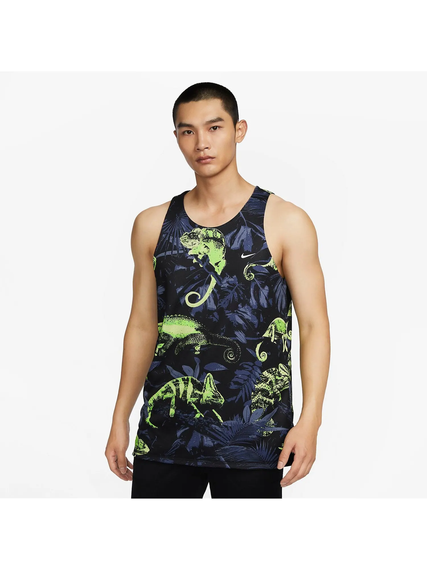 Спортивный топ Nike Dri-FIT Studio '72 Reversible Allover Print Training Tank Top 'Black' FB7979-010 — изображение 3 из 4