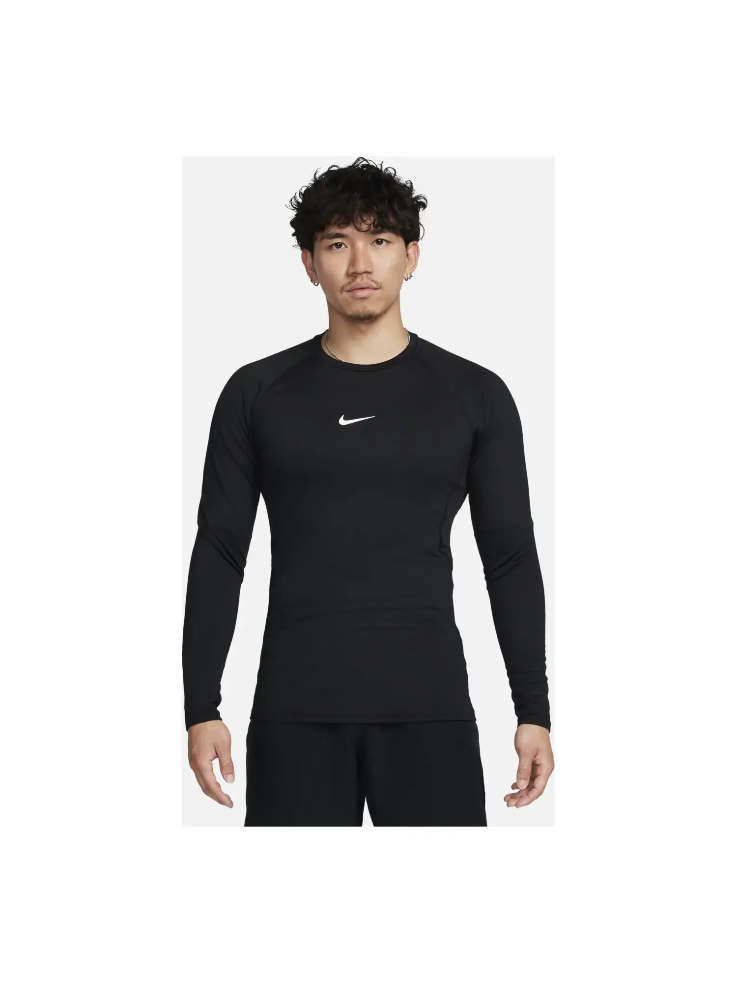 Топ Nike Pro Warm Long-Sleeve Top 'Black' — изображение 1 из 5, черный