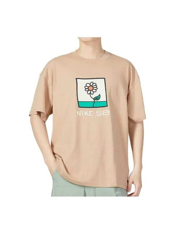 Футболка Nike SB Floral T-Shirt 'Khaki' — изображение 1 из 3, хаки/мульти