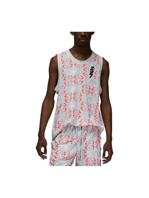 Майки сион сетчатый принт майка Air Jordan — изображение 1 из 2, серебристый/красный