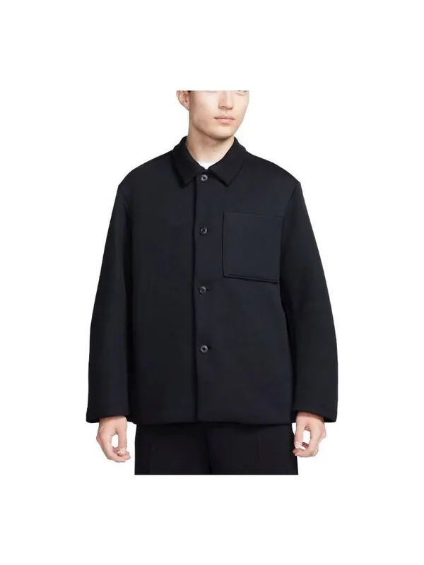 Куртка Nike Sportswear Tech Fleece Reimagined Wide Shirt Jacket 'Black' — изображение 1 из 3, черный/мульти