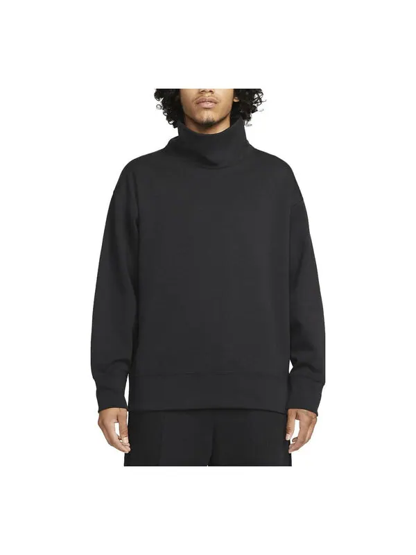 Толстовка Nike Sportswear Tech Fleece Reimagined Oversized Turtleneck Sweatshirt 'Black' — изображение 1 из 4, черный