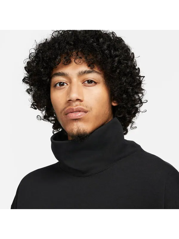 Толстовка Nike Sportswear Tech Fleece Reimagined Oversized Turtleneck Sweatshirt 'Black' — изображение 2 из 4, черный