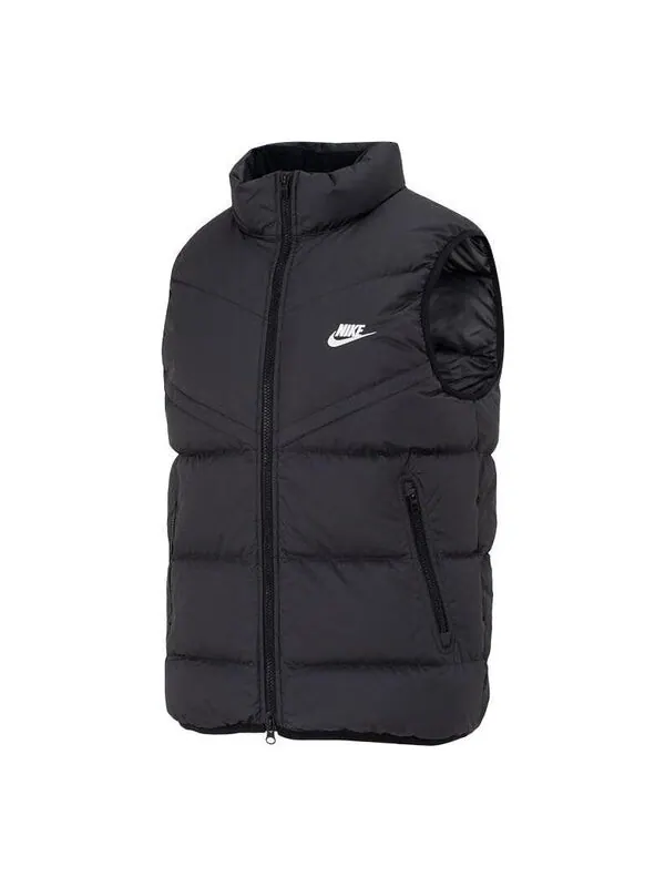 Жилеты спортивная одежда Windrunner штормовой крой пуховый жилет Nike — изображение 1 из 4, черный/черный