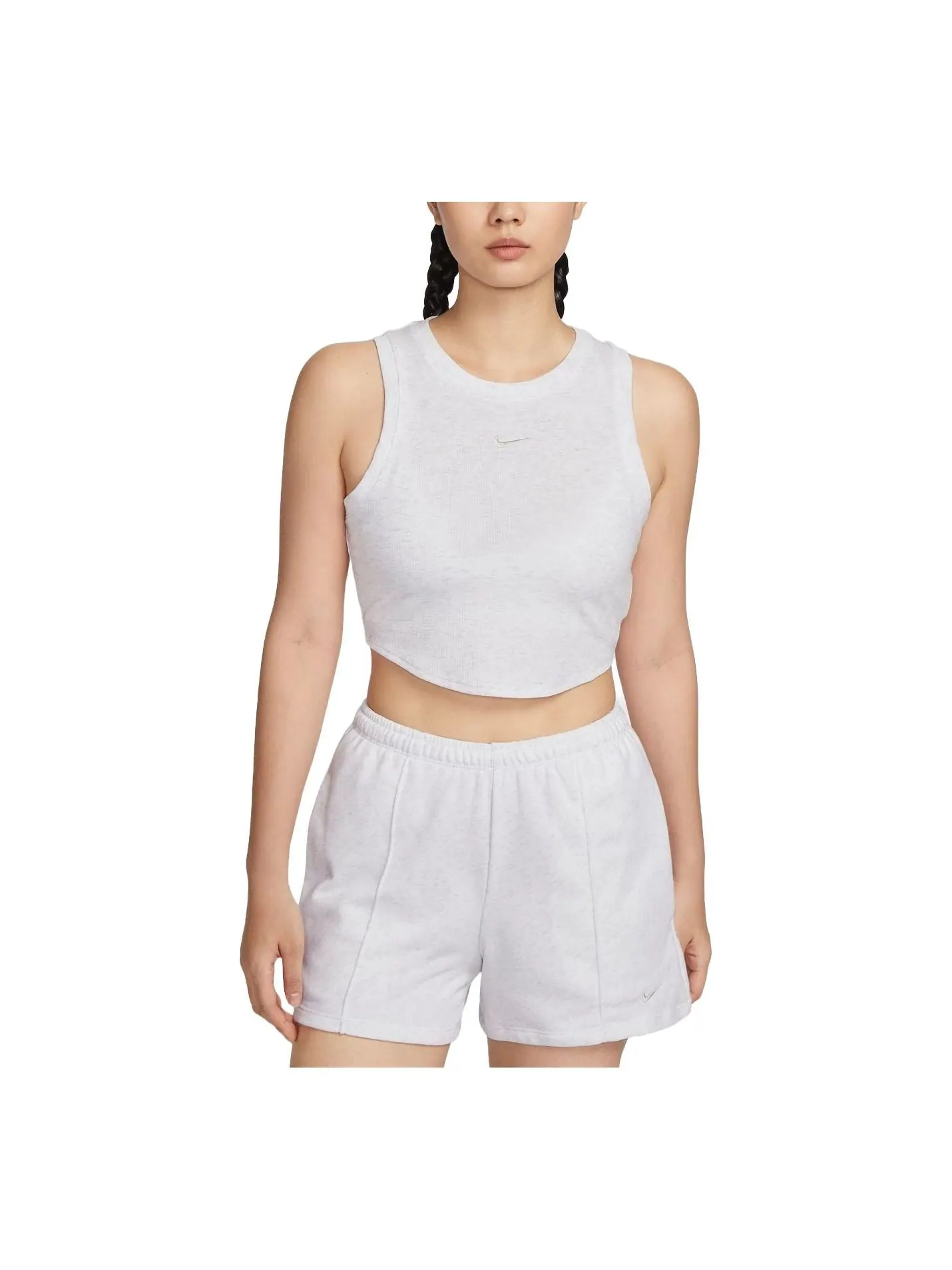 Спортивный топ (WMNS) Nike Sportswear Essentials Tank Asia Sizing 'White Grey' FB8280-051 — изображение 1 из 2, белый серый