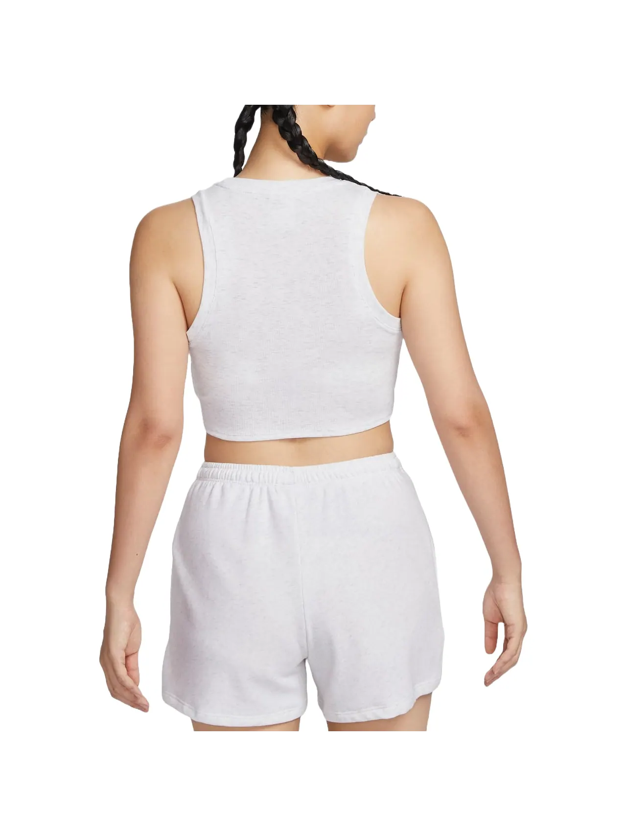 Спортивный топ (WMNS) Nike Sportswear Essentials Tank Asia Sizing 'White Grey' FB8280-051 — изображение 2 из 2, белый серый