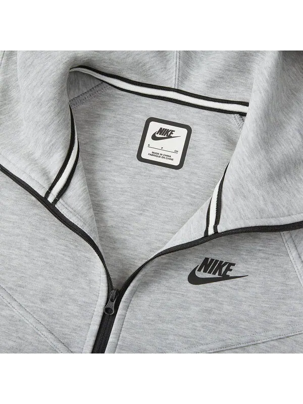 Куртка технический флис с капюшоном на молнии Nike — изображение 2 из 4, серый