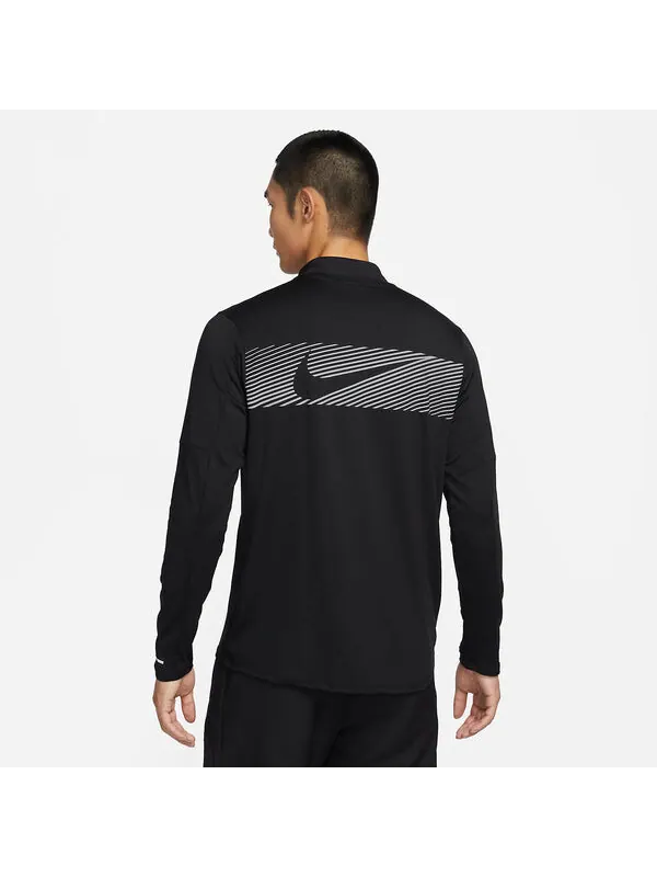 Топ Nike Element Flash Dry Fit Half Zip Running Top 'Black' — изображение 3 из 3, черный