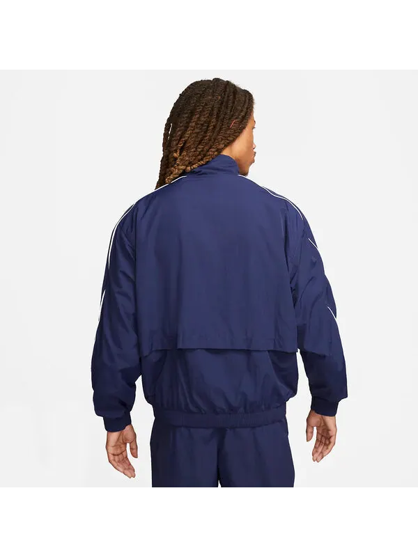 Куртка спортивная одежда solo swoosh тканые Куртка для трека Nike — изображение 2 из 4, темно-синий