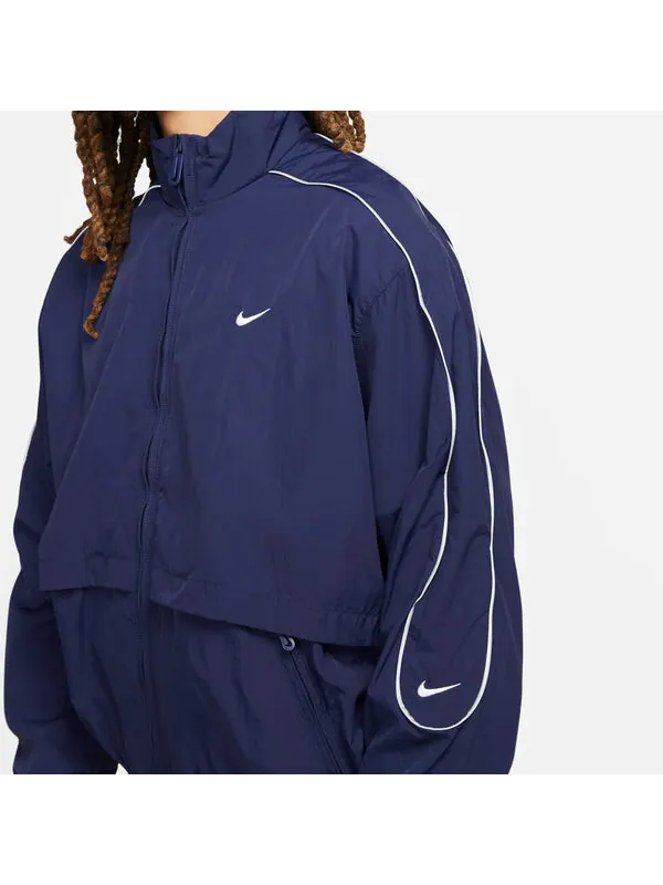 Куртка спортивная одежда solo swoosh тканые Куртка для трека Nike — изображение 3 из 4, темно-синий