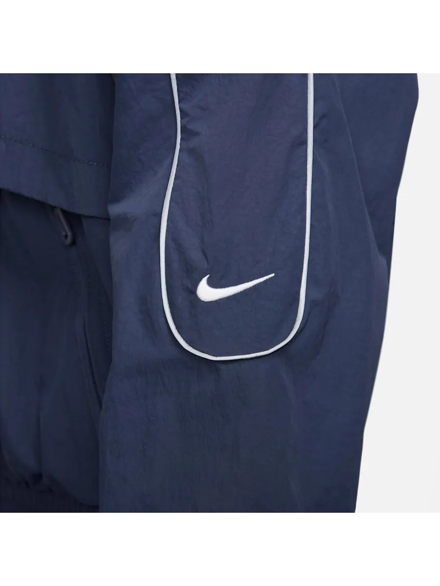 Куртка Nike Sportswear Solo Swoosh Woven Track Jacket 'Blue' — изображение 3 из 5, синий