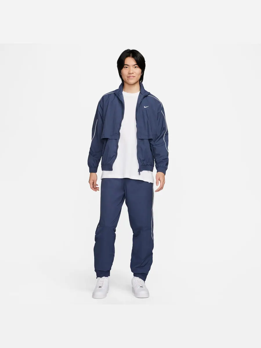 Куртка Nike Sportswear Solo Swoosh Woven Track Jacket 'Blue' — изображение 5 из 5, синий