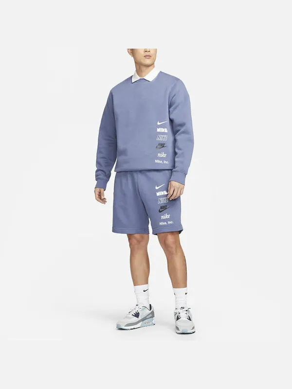 Шорты клубные флисовые шорты из французского трикотажа Nike — изображение 2 из 2, синий/мульти