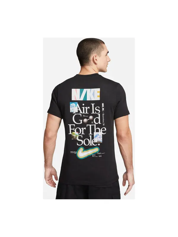 Футболка Nike Just Do It Sportswear 'Black' — изображение 4 из 4, черный/мульти