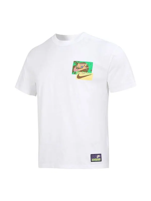 Футболка Nike Behind Graffiti T-Shirt 'White' — изображение 1 из 4, белый/мульти