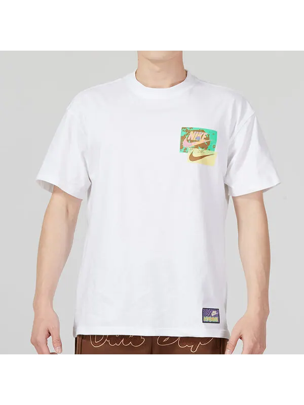 Футболка Nike Behind Graffiti T-Shirt 'White' — изображение 2 из 4, белый/мульти