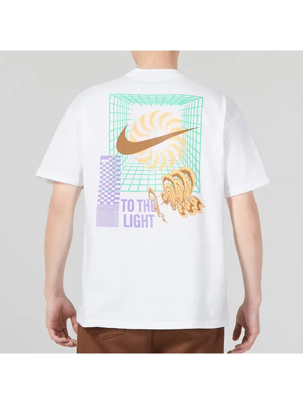 Футболка Nike Behind Graffiti T-Shirt 'White' — изображение 3 из 4, белый/мульти