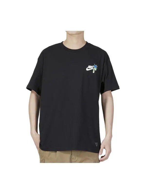 Футболка Nike Logo Sunshine T-shirt 'Black' — изображение 1 из 3, черный/мульти