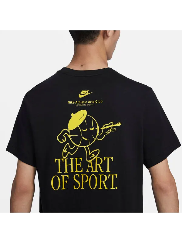 Футболка Nike Sportswear T-Shirt 'Black' — изображение 3 из 3, черный/мульти
