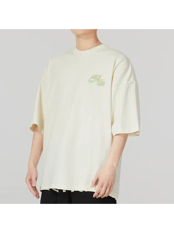 Футболка NIKE NSW OS BRANDRIFFS LBR 'Beige' — изображение 3 из 4, бежевый/желтый/мульти