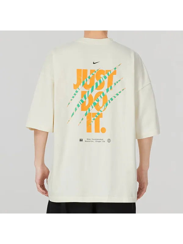 Футболка NIKE NSW OS BRANDRIFFS LBR 'Beige' — изображение 4 из 4, бежевый/желтый/мульти