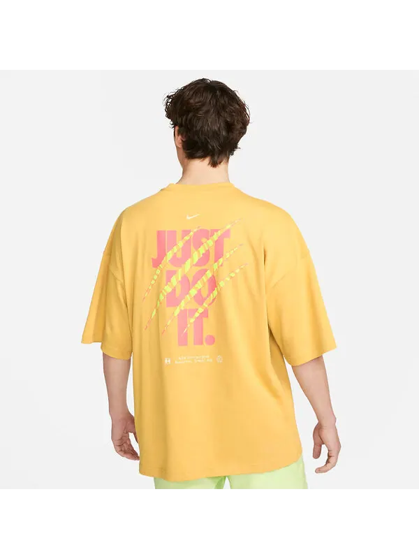 Футболка Nike Just Do It Brandriffs T-Shirt 'Yellow' — изображение 4 из 4, желтый/мульти
