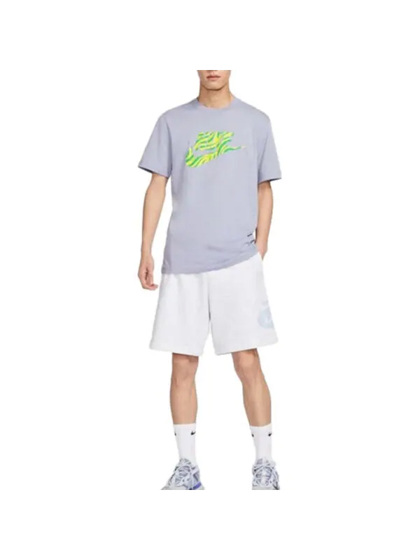 Футболка Nike Sportswear T-Shirt 'Grey' — изображение 3 из 4, серый