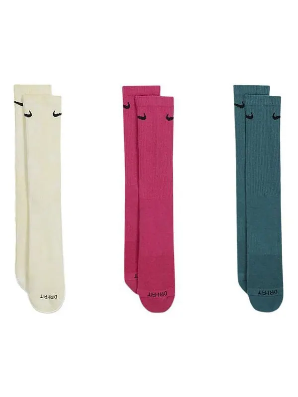 Носки Nike Everyday Plus Cushioned Training Crew Socks (3 Pairs) 'White Red Green' — изображение 1 из 3, мульти