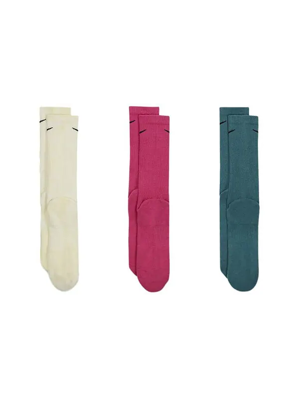 Носки Nike Everyday Plus Cushioned Training Crew Socks (3 Pairs) 'White Red Green' — изображение 2 из 3, мульти