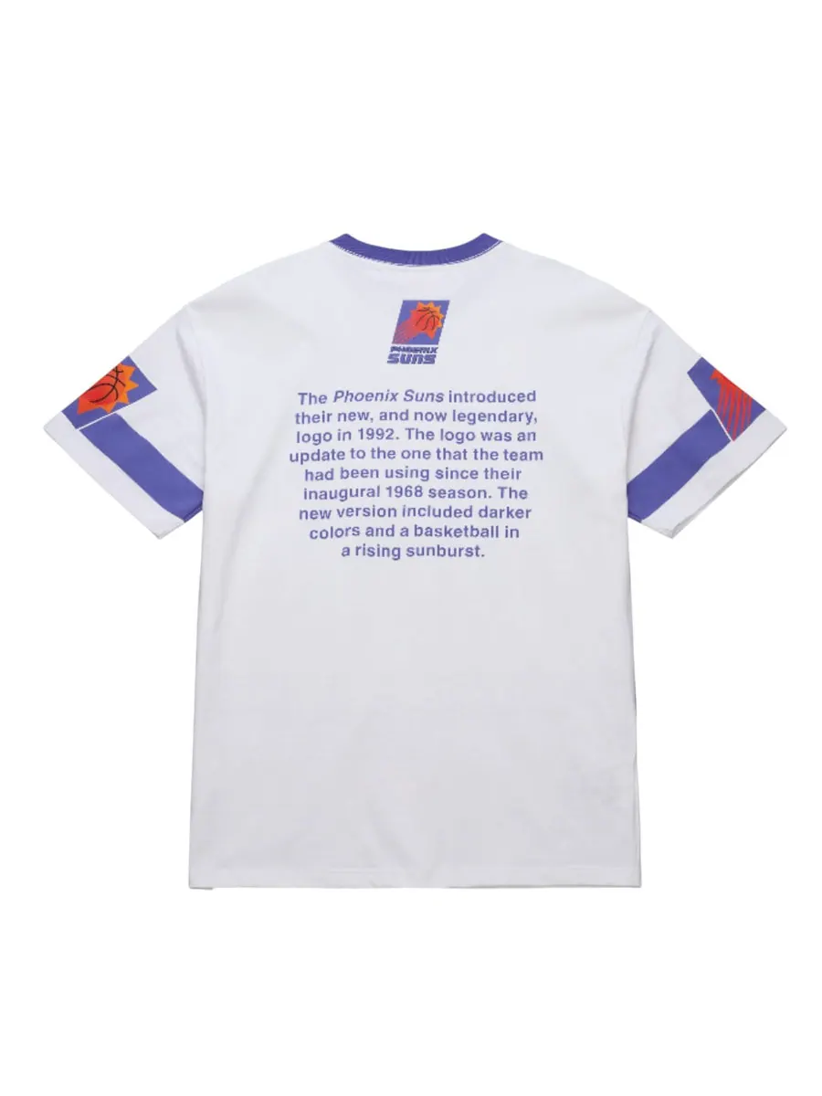 Футболка Mitchell & Ness NBA Origins Premium Vintage T-Shirt 'Phoenix Suns' — изображение 2 из 2, белый