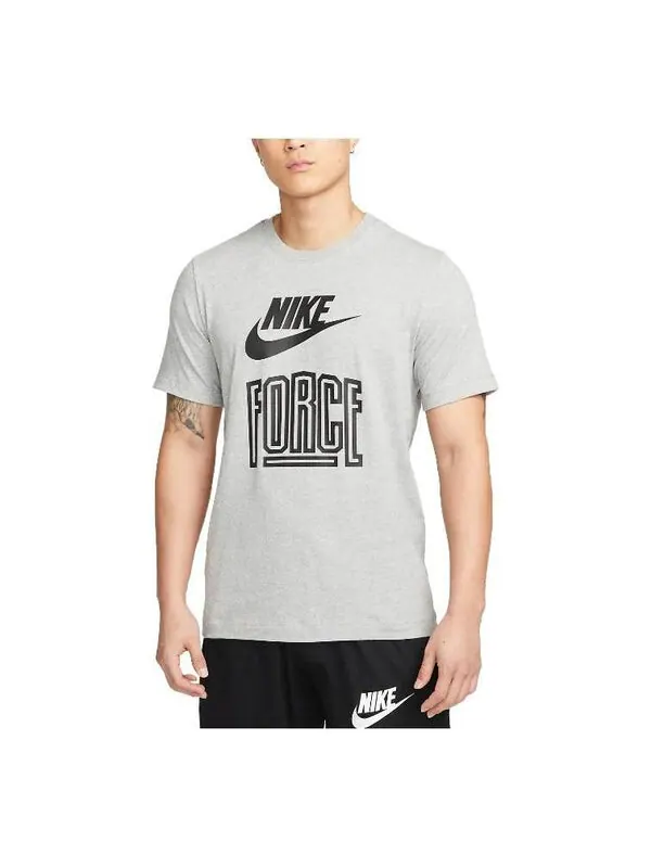 Футболка Nike Logo Force T-shirt 'Grey' — изображение 1 из 3, серый