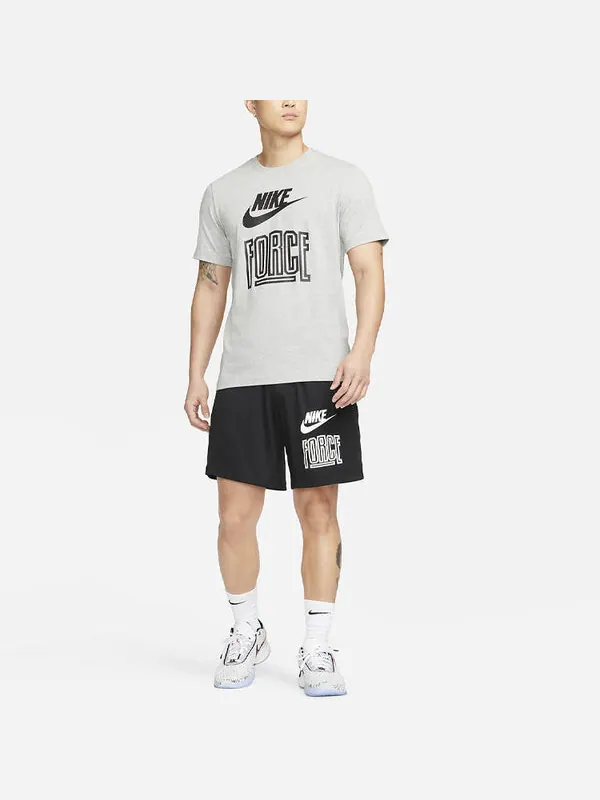 Футболка Nike Logo Force T-shirt 'Grey' — изображение 3 из 3, серый
