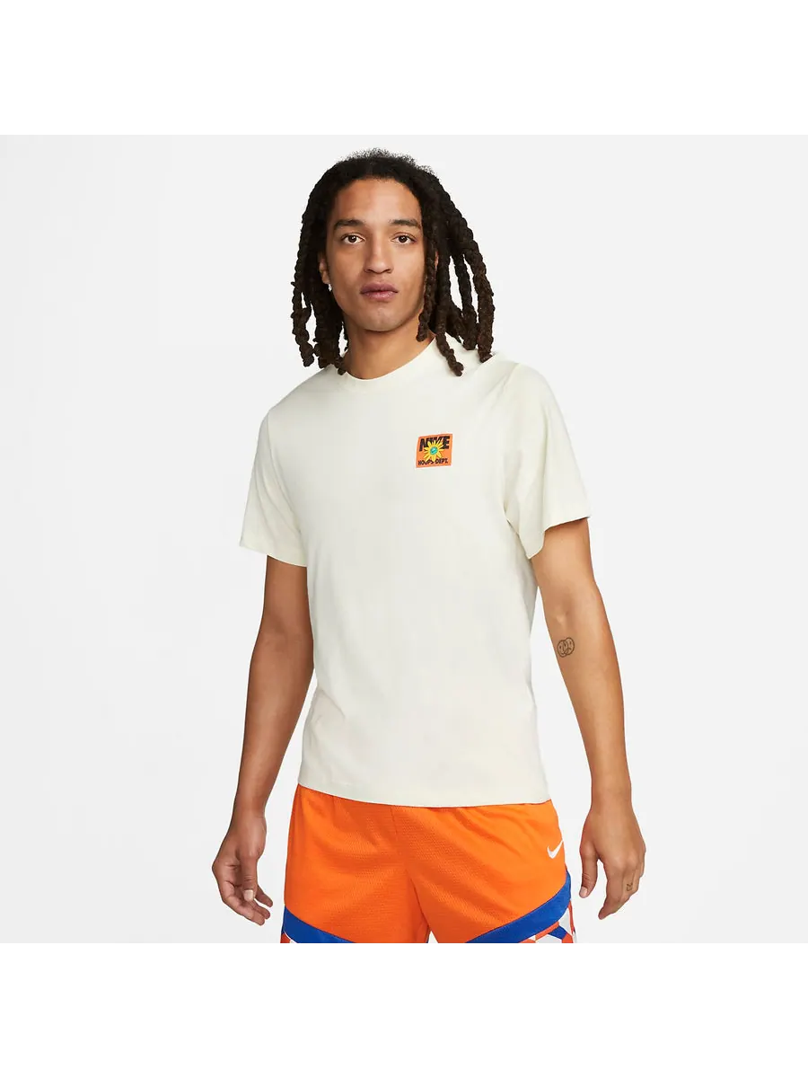 Футболка Nike Dri-FIT Just Do It Graphic T-Shirt 'Coconut Milk' — изображение 2 из 6, бежевый