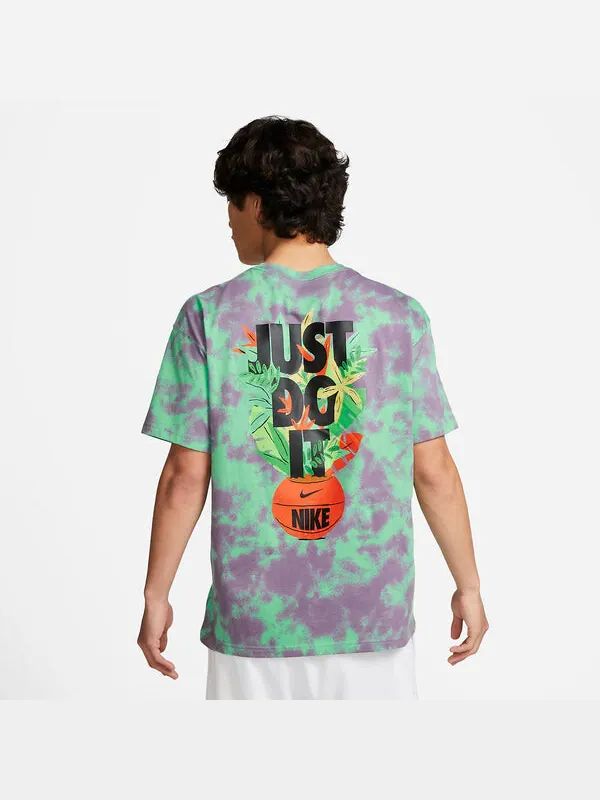 Футболка Nike Max90 Just Do It Basketball T-Shirt 'Green Purple' — изображение 4 из 4, зеленый/мульти