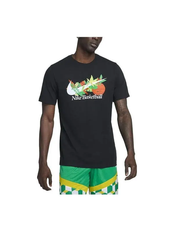 Футболка Nike Dri-FIT Basketball T-Shirt 'Black' — изображение 1 из 3, черный/мульти