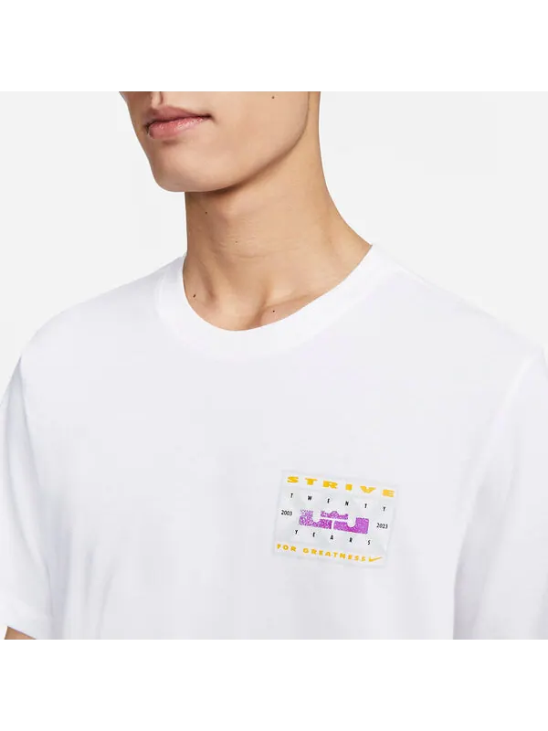 Футболка Nike Lebron James DRY-FIT T-shirt 'White' — изображение 2 из 3, белый