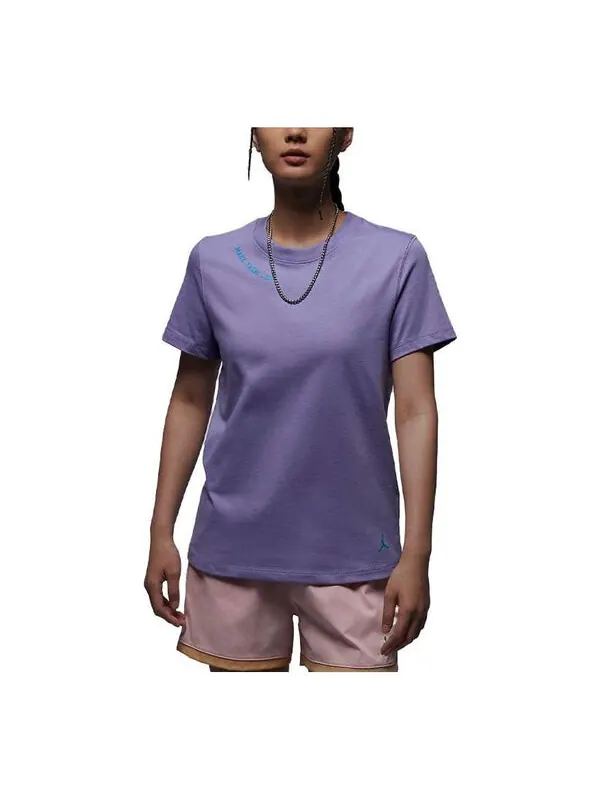 Футболка (WMNS) Air Jordan Make Them Look T-shirt 'Purple' — изображение 1 из 3, фиолетовый