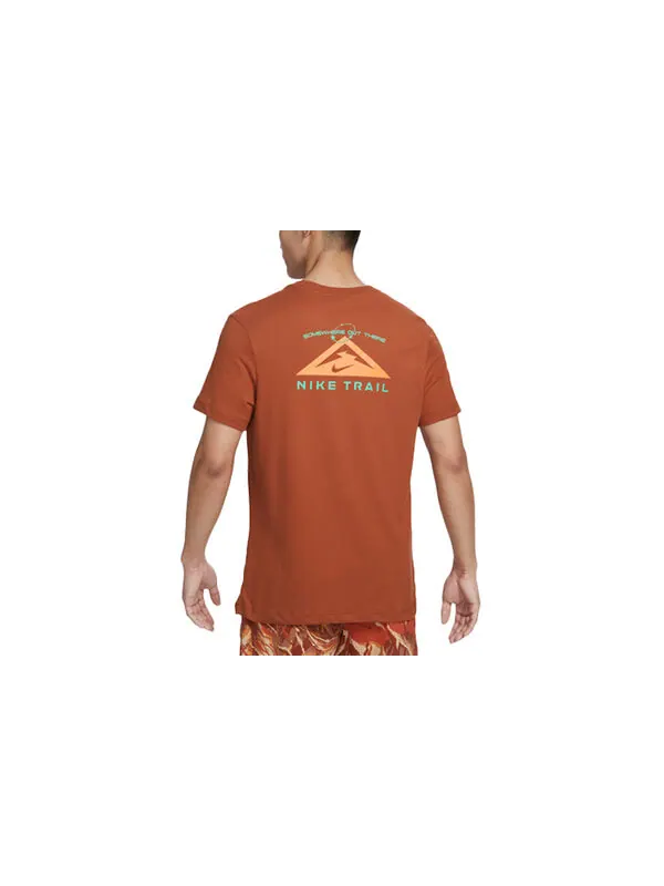 Футболка Nike Hike Trail DRI-FIT T-Shirt 'Brown' — изображение 2 из 2, коричневый/мульти