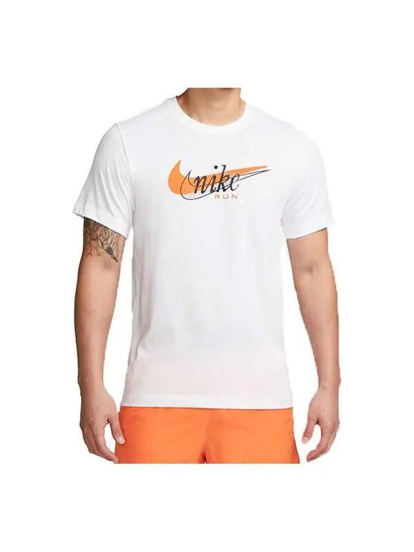 Футболка Nike Dri-FIT Running T-Shirt 'White' — изображение 1 из 3, белый/мульти