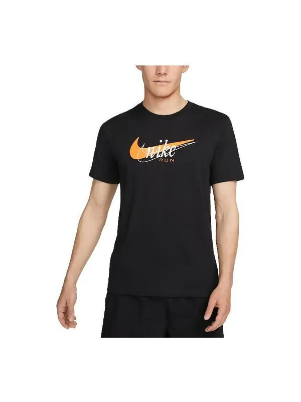 Футболка Nike Dri-FIT Running T-Shirt 'Black' — изображение 1 из 3, черный