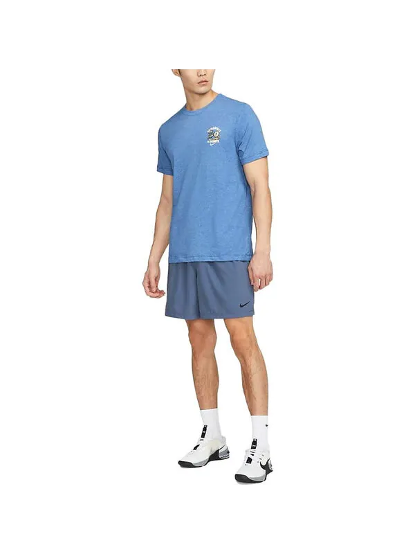 Футболка Nike Dri-fit Training T-Shirt 'Blue' — изображение 2 из 3, синий/мульти