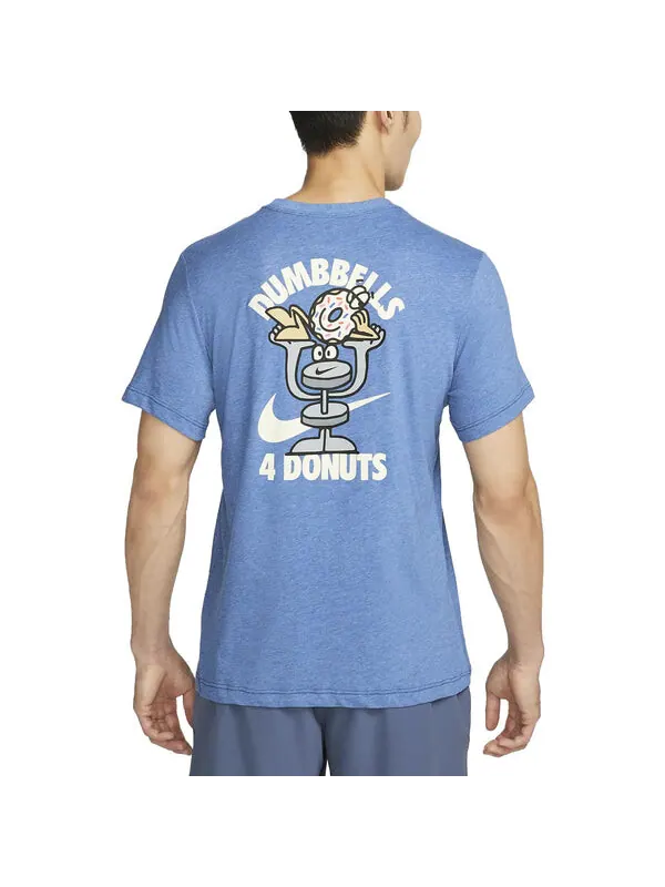 Футболка Nike Dri-fit Training T-Shirt 'Blue' — изображение 3 из 3, синий/мульти